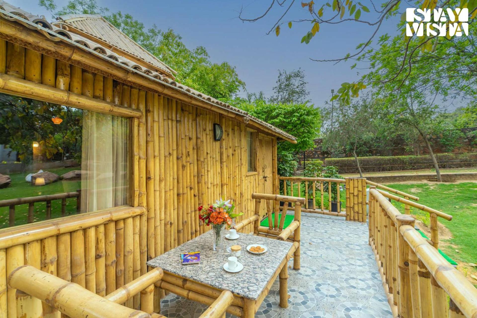 Stayvista At Maple Farms With Pool, Bbq & Bonfire Sohna Bagian luar foto